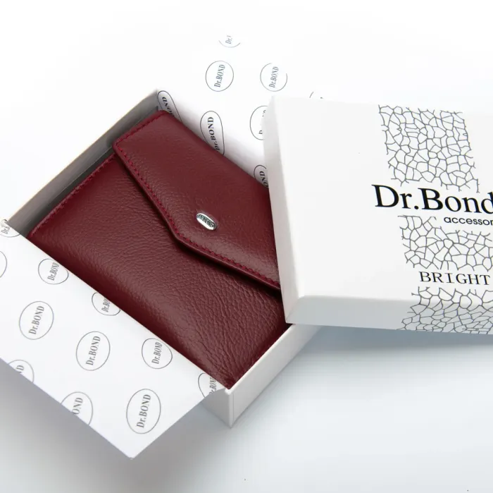Кошелек Bright Женский кожа DR. BOND WS-3 wine red