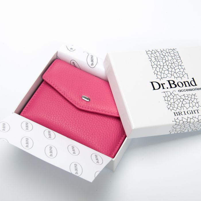 Кошелек Bright Женский кожа DR. BOND WS-3 plum-red