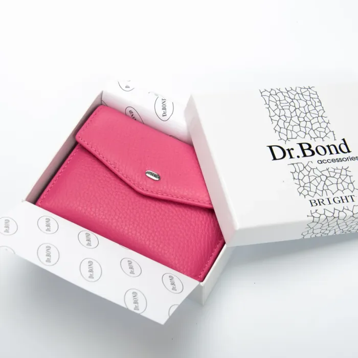 Кошелек Bright Женский кожа DR. BOND WS-3 plum-red