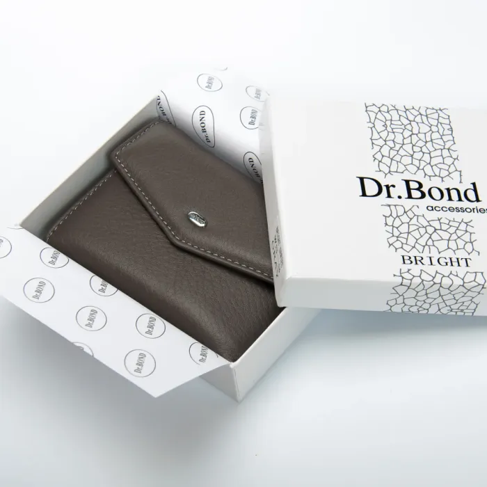 Кошелек Bright Женский кожа DR. BOND WS-3 gray
