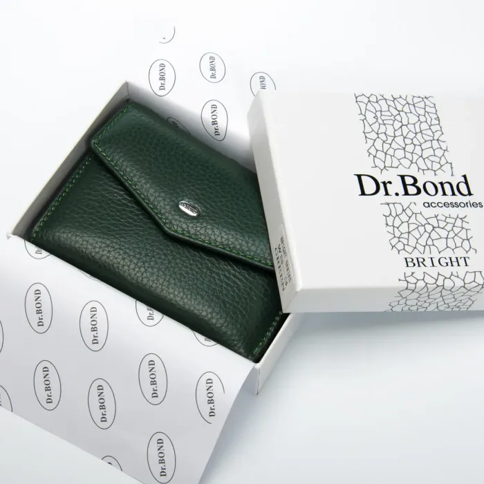 Кошелек Bright Женский кожа DR. BOND WS-3 green