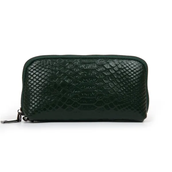 Косметичка кожа 60095-5 d.green