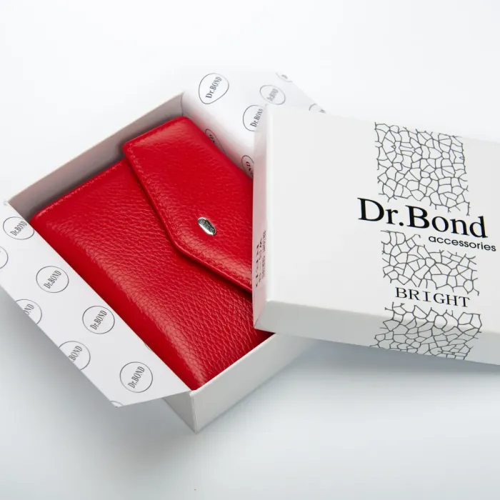 Кошелек Bright Женский кожа DR. BOND WS-3 red