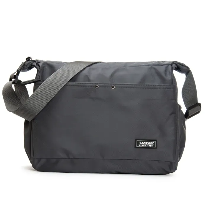 Сумка Мужская На Плечо нейлон Lanpad 8376 grey почтальон