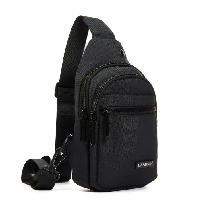 Сумка Мужская На Плечо нейлон Lanpad 82081 black