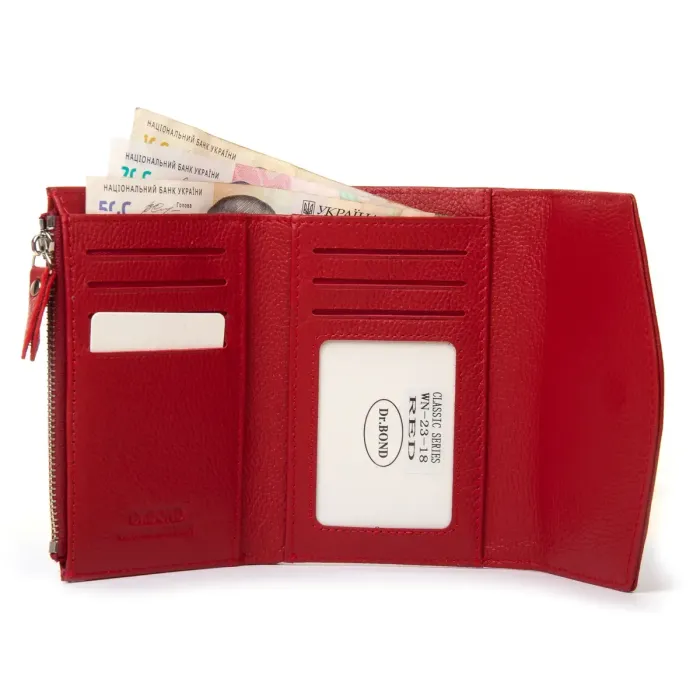 Кошелек Classic Женский кожа DR. BOND WN-23-18 red