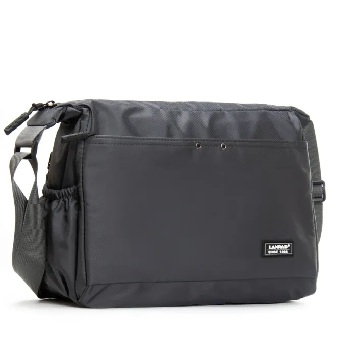 Сумка Мужская На Плечо нейлон Lanpad 8376 grey почтальон