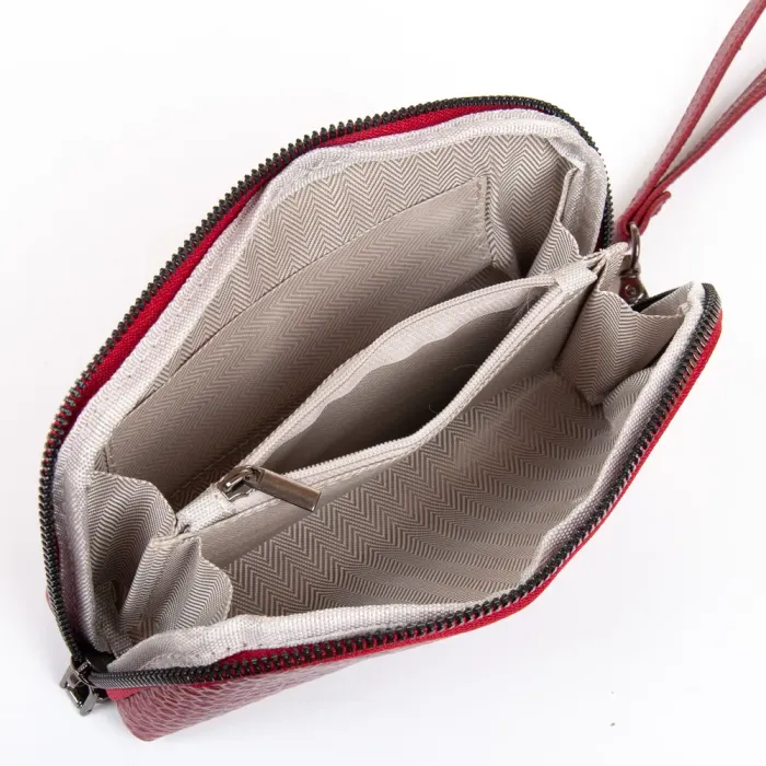 Косметичка кожа 60095-4 bordo