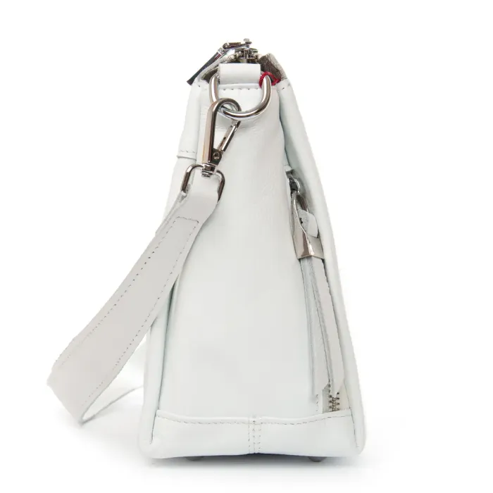 Сумка жіноча Класична шкіра ALEX RAI 99109 white-grey