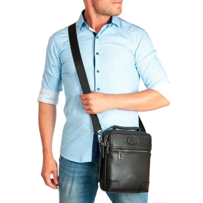 Сумка Мужская Планшет кожа BRETTON 5415-4-L black