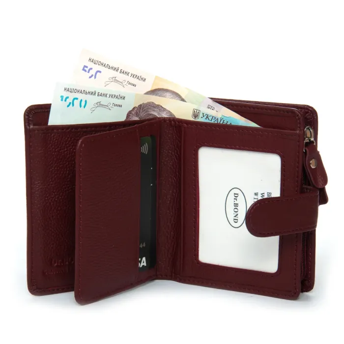Кошелек Bright Женский кожа DR. BOND WS-32 wine red