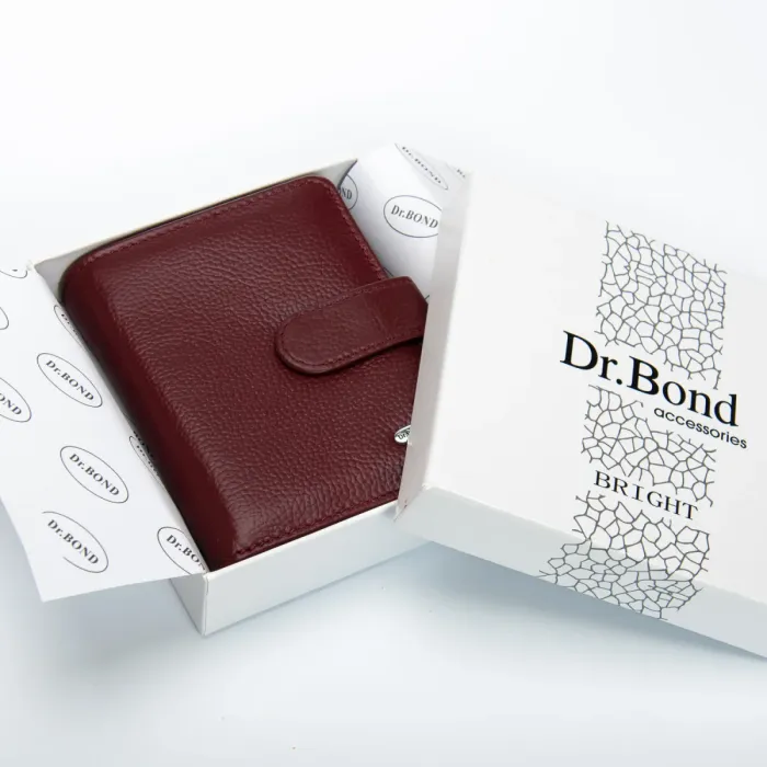 Кошелек Bright Женский кожа DR. BOND WS-32 wine red