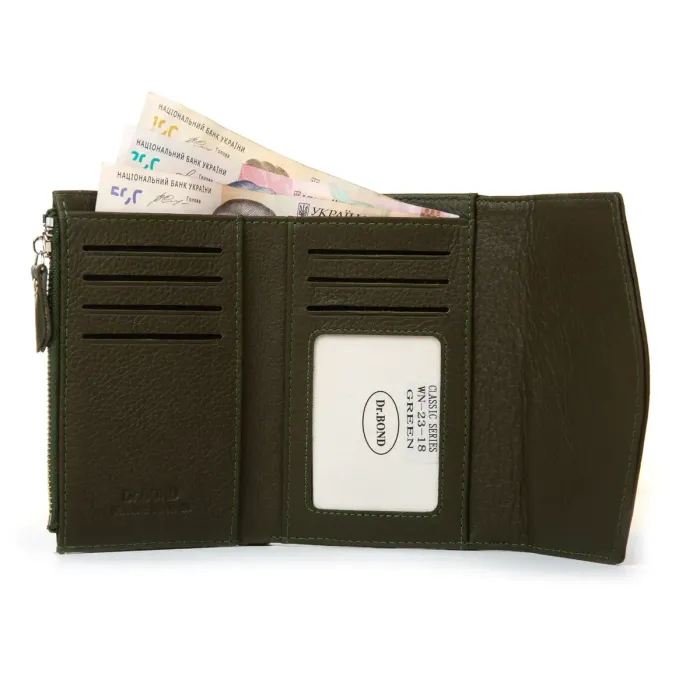 Гаманець Classic Жіноча шкіра DR. BOND WN-23-18 green