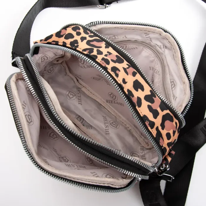 Сумка Женская Текстиль полиамид Jielshi C68 leopard print