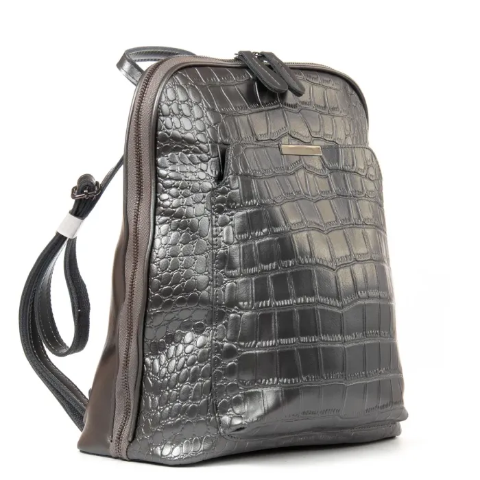 Сумка Женская Рюкзак кожа ALEX RAI 8628 gray