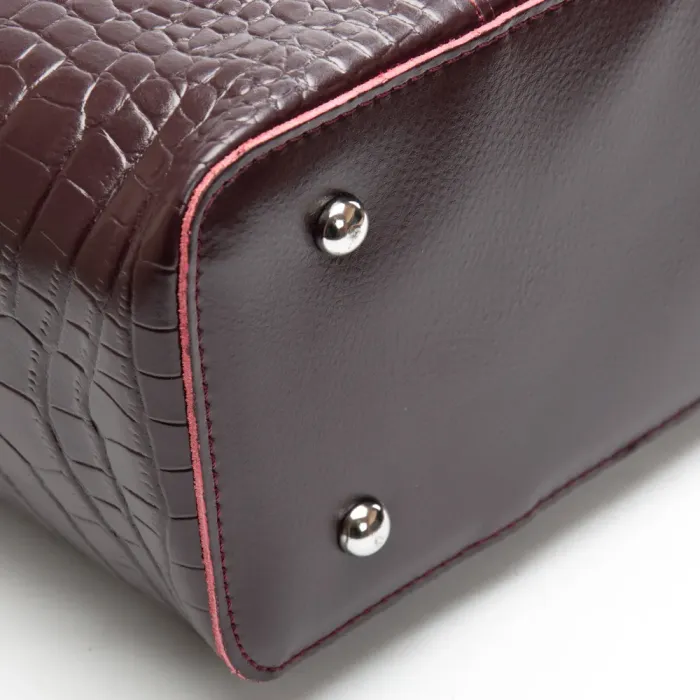 Сумка Женская Классическая кожа ALEX RAI 00109 bordo