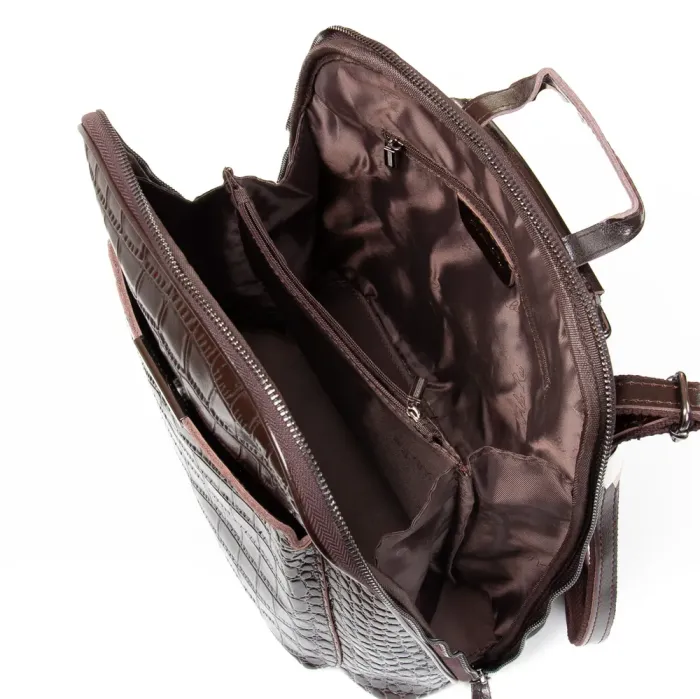 Сумка Женская Рюкзак кожа ALEX RAI 8628 brown