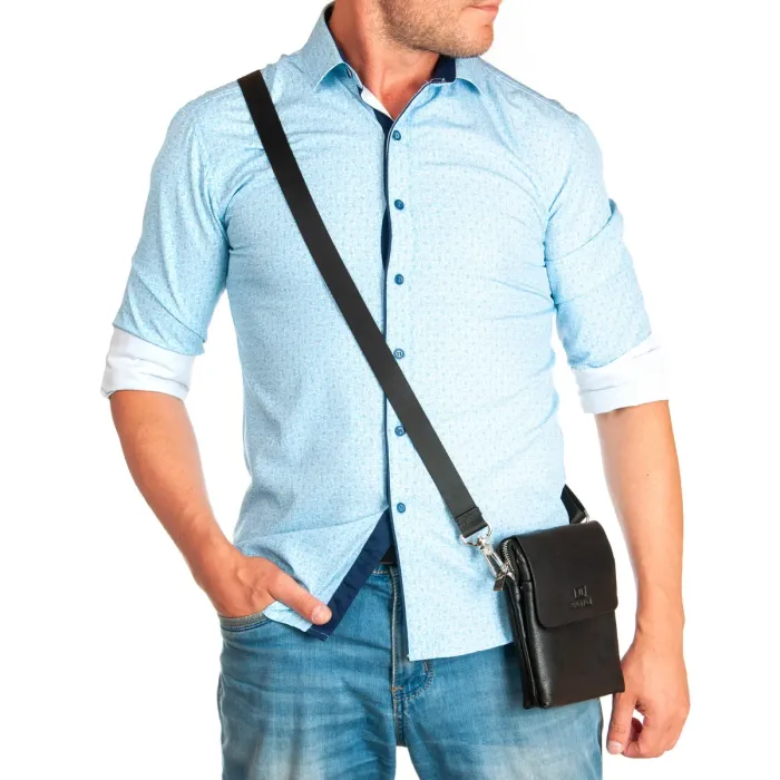 Сумка Мужская Планшет-пояс кожа BRETTON 1278-3 black