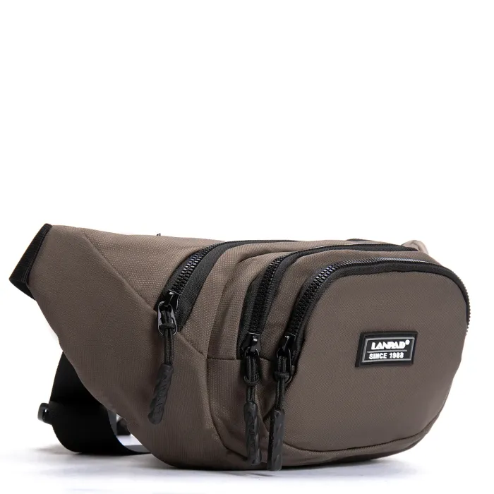 Сумка Мужская На пояс нейлон Lanpad 61056 brown