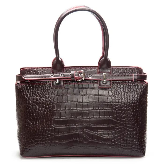 Сумка Женская Классическая кожа ALEX RAI 00108 bordo