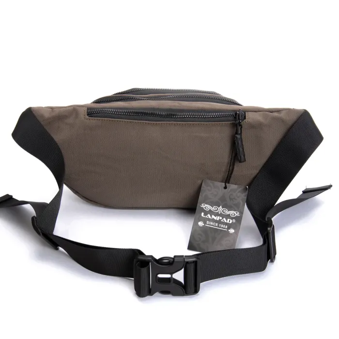 Сумка Мужская На пояс нейлон Lanpad 61056 brown