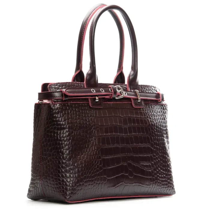 Сумка Женская Классическая кожа ALEX RAI 00108 bordo