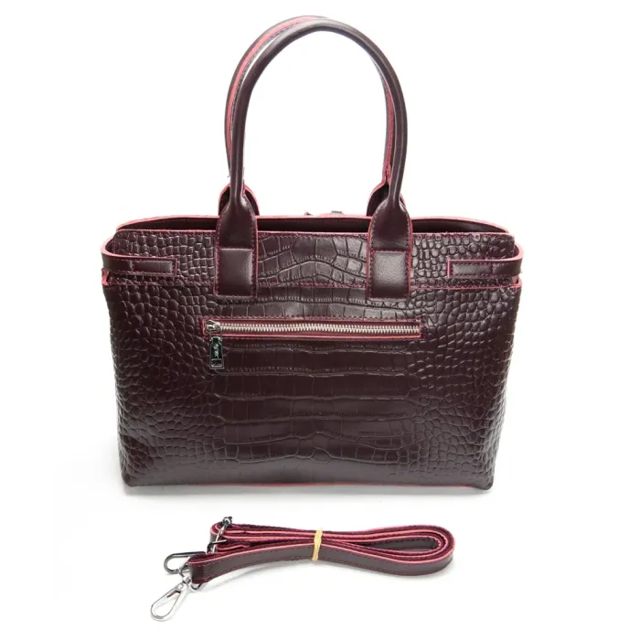 Сумка Женская Классическая кожа ALEX RAI 00108 bordo