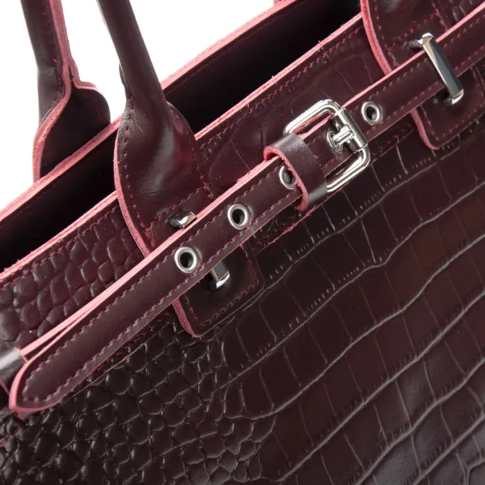 Сумка Женская Классическая кожа ALEX RAI 00108 bordo