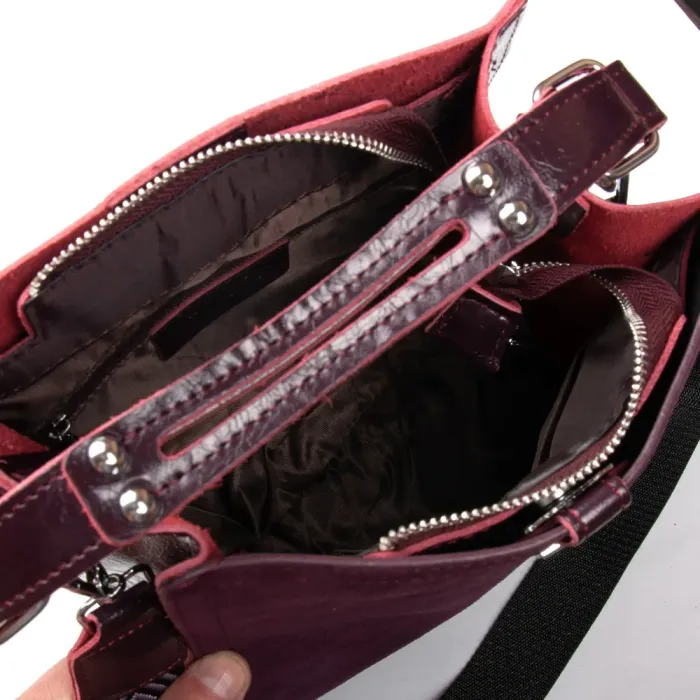 Сумка Женская Классическая замш ALEX RAI 9701-1 bordo