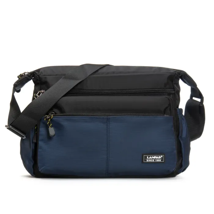 Сумка Мужская На Плечо нейлон Lanpad 8649 blue почтальон