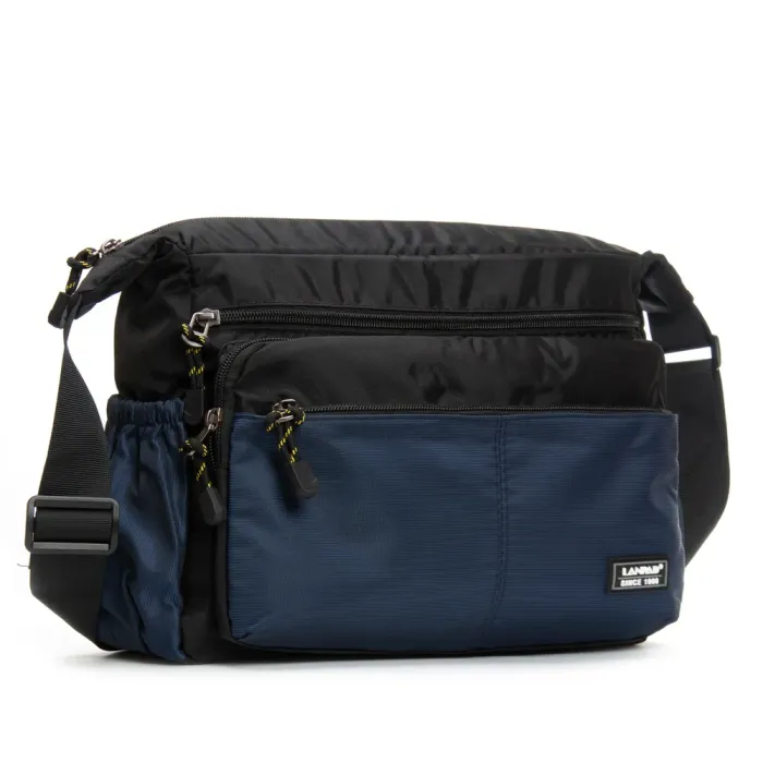 Сумка Мужская На Плечо нейлон Lanpad 8649 blue почтальон