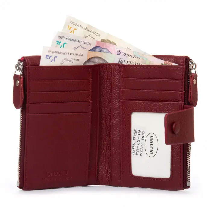 Гаманець Classic Жіноча шкіра DR. BOND WN-23-19 wine-red
