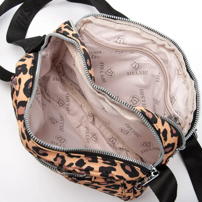 Сумка Женская Текстиль полиамид Jielshi H6-09 leopard print