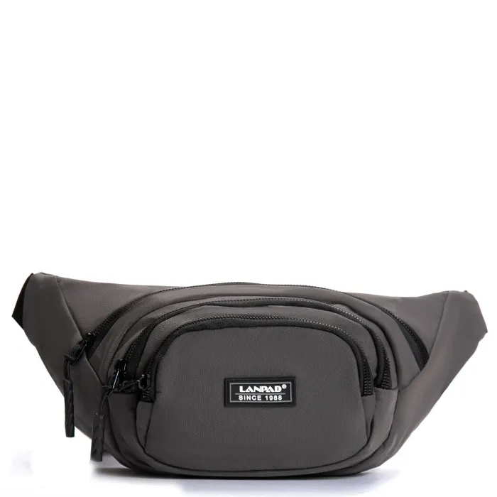 Сумка Мужская На пояс нейлон Lanpad 61056 grey