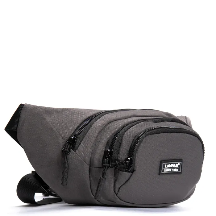 Сумка Мужская На пояс нейлон Lanpad 61056 grey