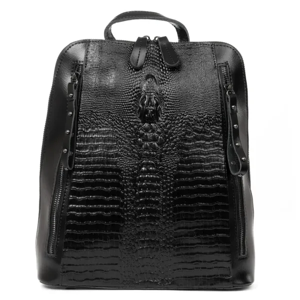 Сумка Женская Рюкзак кожа ALEX RAI 8629 black