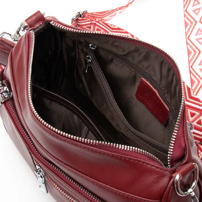 Сумка Женская Классическая кожа ALEX RAI 2041-9 bordo