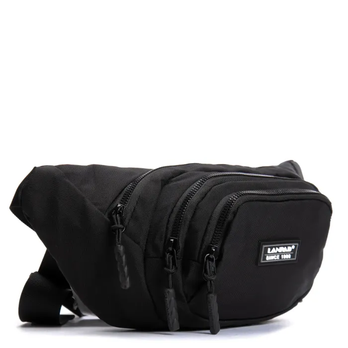 Сумка Мужская На пояс нейлон Lanpad 61056 black
