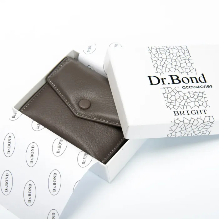 Кошелек Bright Женский кожа DR. BOND WS-20 gray