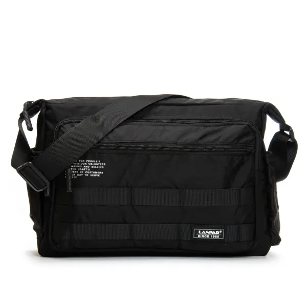 Сумка Мужская На Плечо нейлон Lanpad 98217 black почтальон