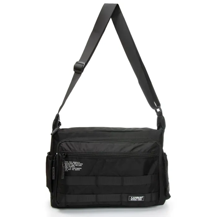 Сумка Мужская На Плечо нейлон Lanpad 98217 black почтальон