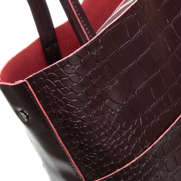 Сумка Женская Классическая кожа ALEX RAI 9384-1 bordo