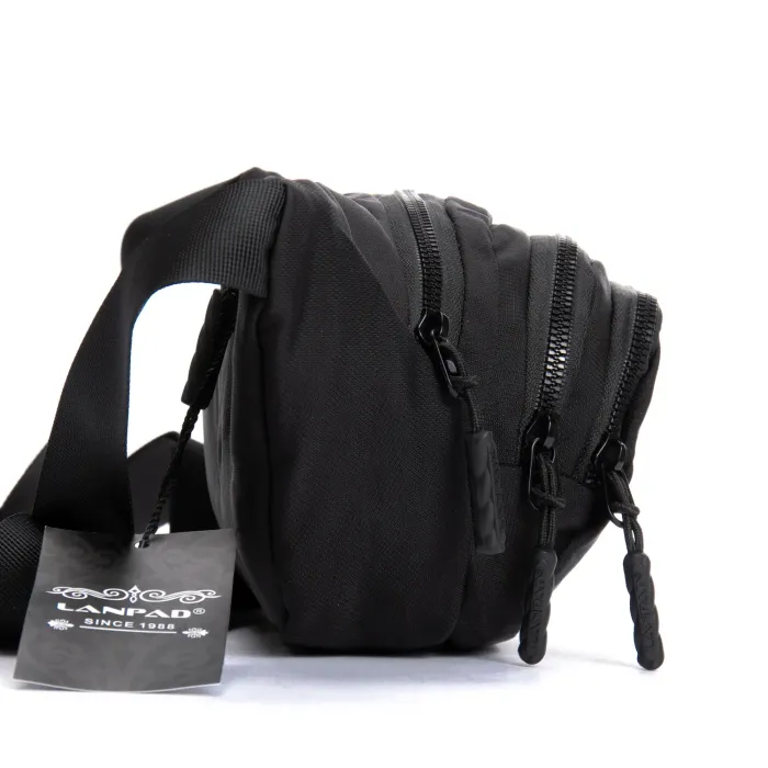 Сумка Мужская На пояс нейлон Lanpad 61056 black