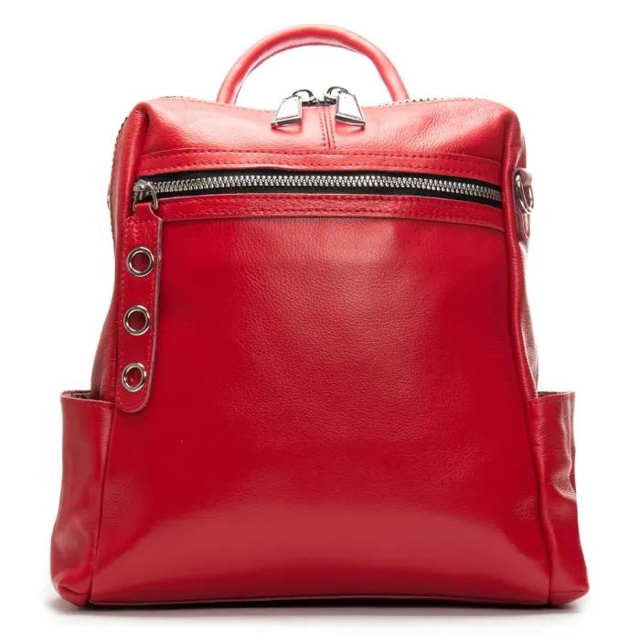 Сумка Женская Рюкзак кожа ALEX RAI 8781-9 red