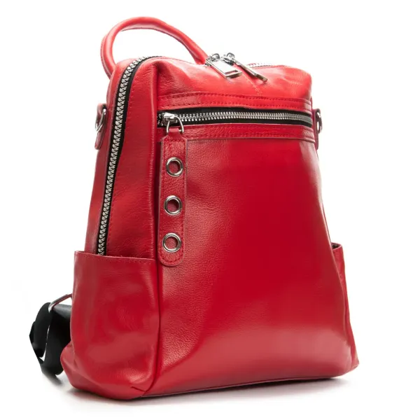 Сумка Женская Рюкзак кожа ALEX RAI 8781-9 red