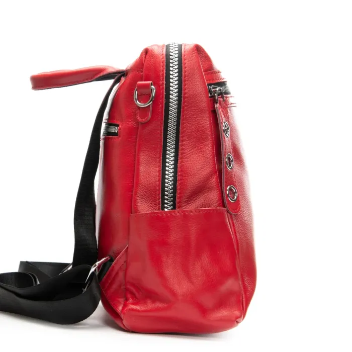 Сумка Женская Рюкзак кожа ALEX RAI 8781-9 red