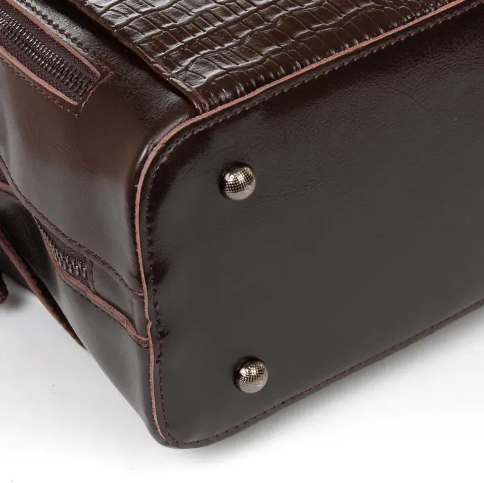 Сумка Женская Рюкзак кожа ALEX RAI 8629 brown