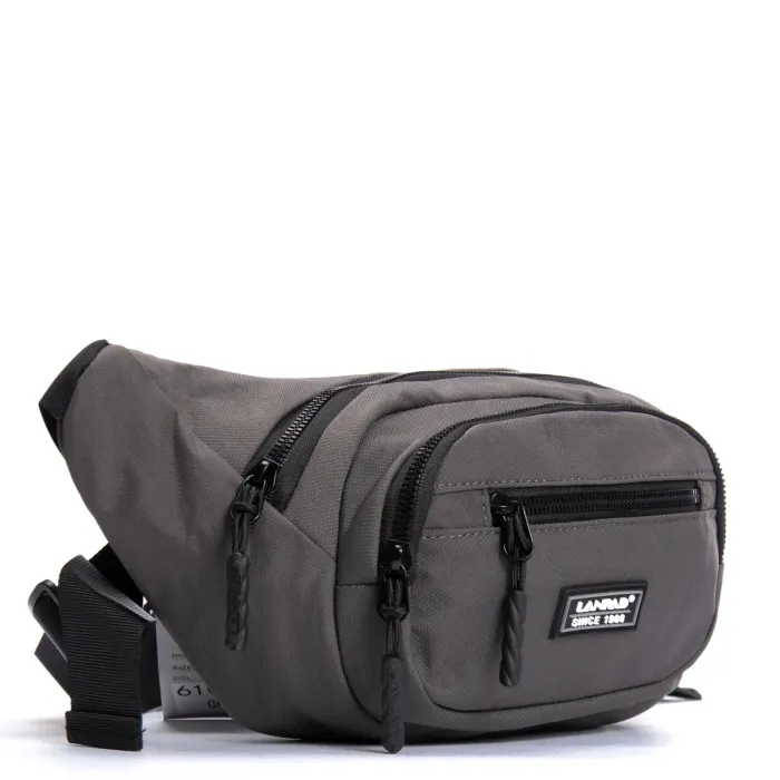 Сумка Мужская На пояс нейлон Lanpad 61057 grey