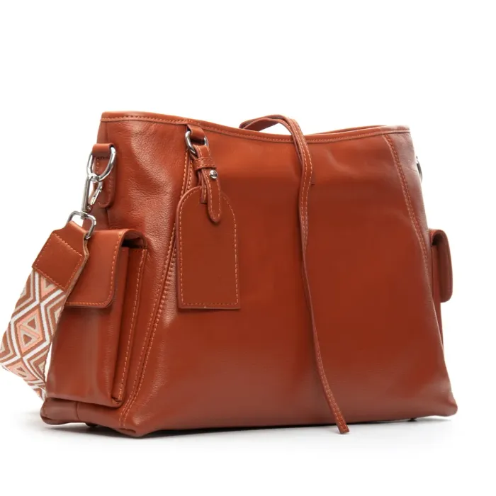 Сумка Женская Классическая кожа ALEX RAI 91008-9 camel