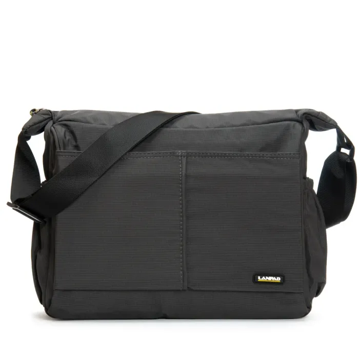 Сумка Мужская На Плечо нейлон Lanpad 8652 grey почтальон